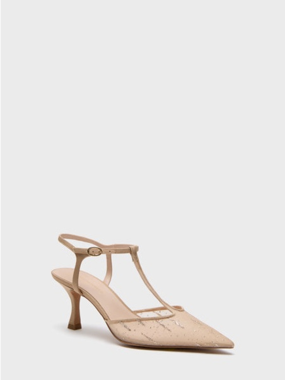 Tuckernuck Nude Glitter Mesh Margot Heels
